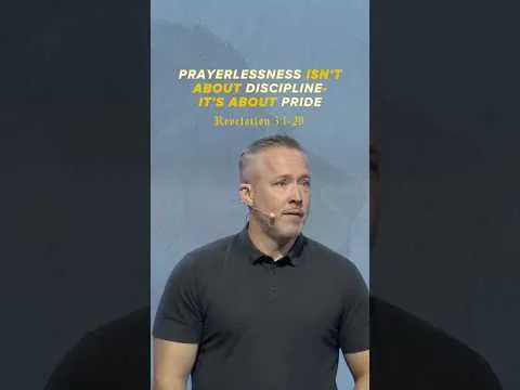 Prayer flows from our need for Jesus, not from perfect discipline.