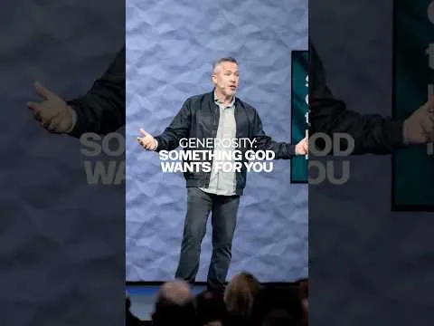 Generosity is not something God wants from you; it’s something he wants for you.